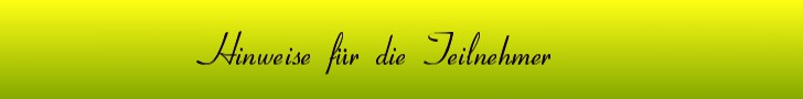 Banner Hinweise für die Teilnehmer